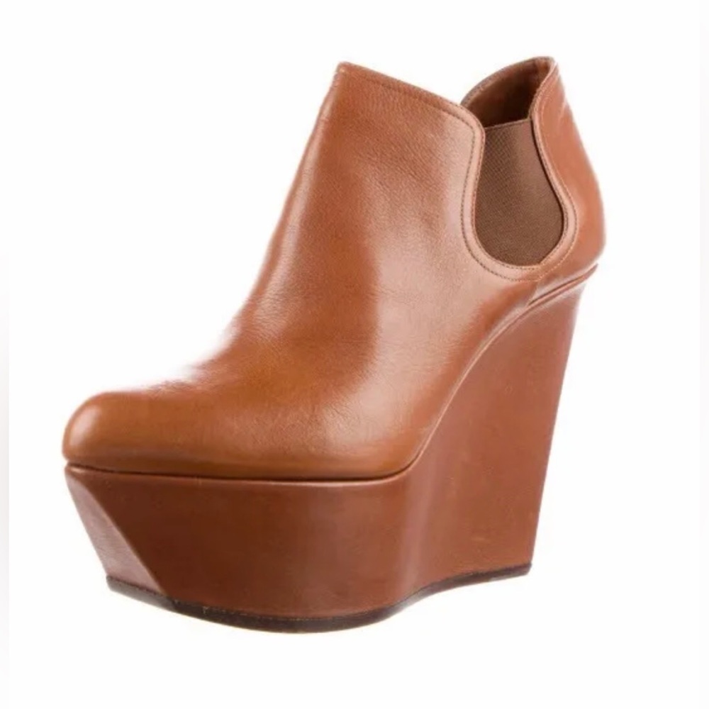 Casadei Leather Ankle Boots Luggage SZ 7